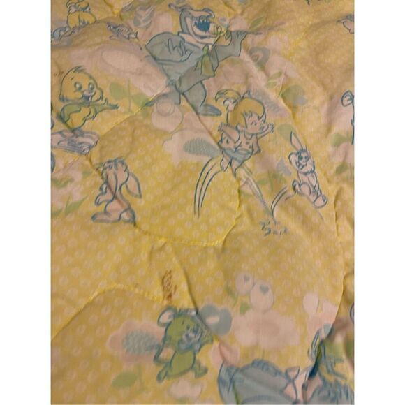 Vintage Baby Blanket The Kendall Co. 1979 Yogi Bear Pebbles Bam Bam Hanna Barber - Picture 10 of 16